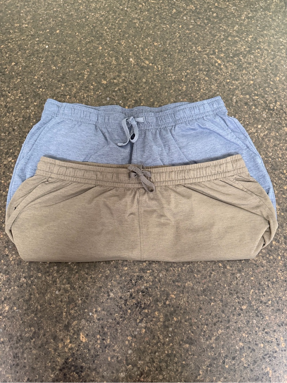 BUNDLE SET LOT 2 Women's Athletic Leisure Stretch Sport Pull-On Tie Waist Shorts